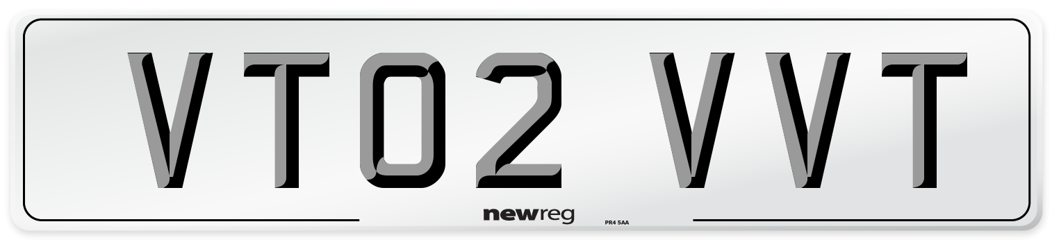 VT02 VVT Number Plate from New Reg